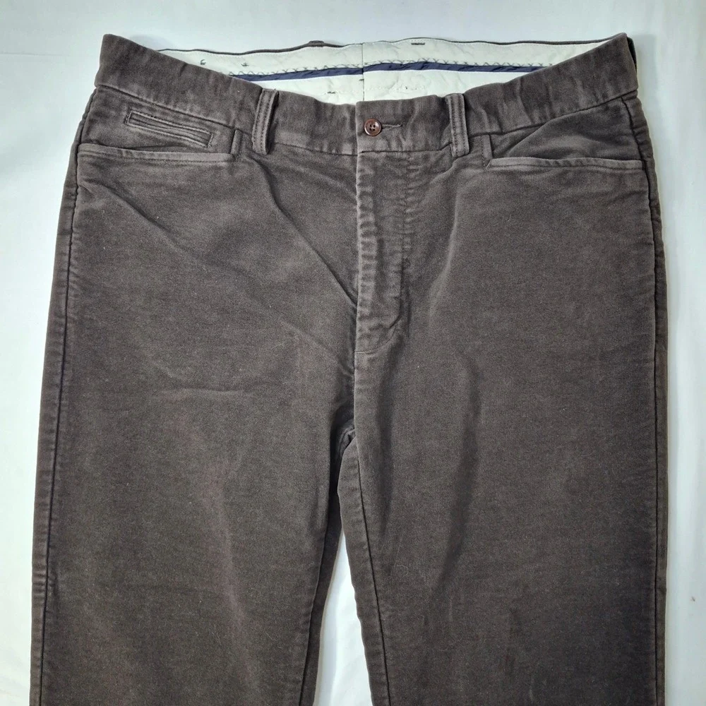 Polo Ralph Lauren Velour Trousers Men 38/32(28) Brown Heritage Cotton Straight